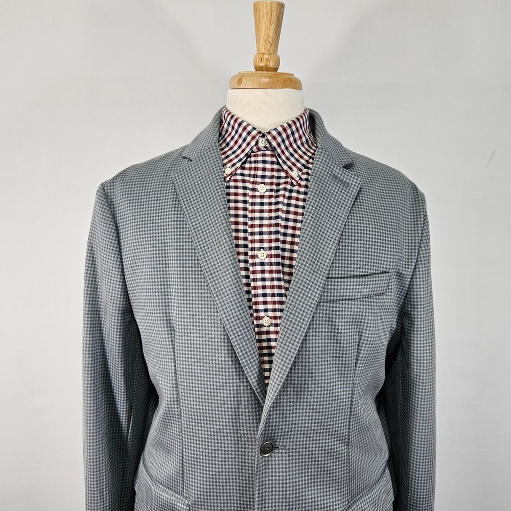 Construct Mens Sport Coat Blazer Two Button Knit Stretch Slim Fit Size 46R / XXL - Picture 6 of 15